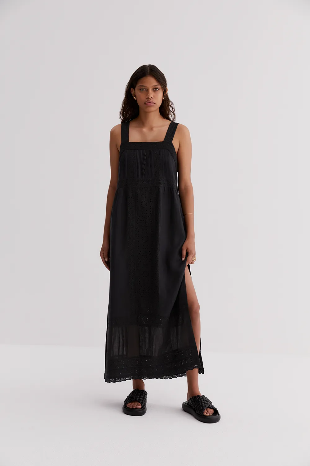 Gretal Linen Ramie Midi Dress