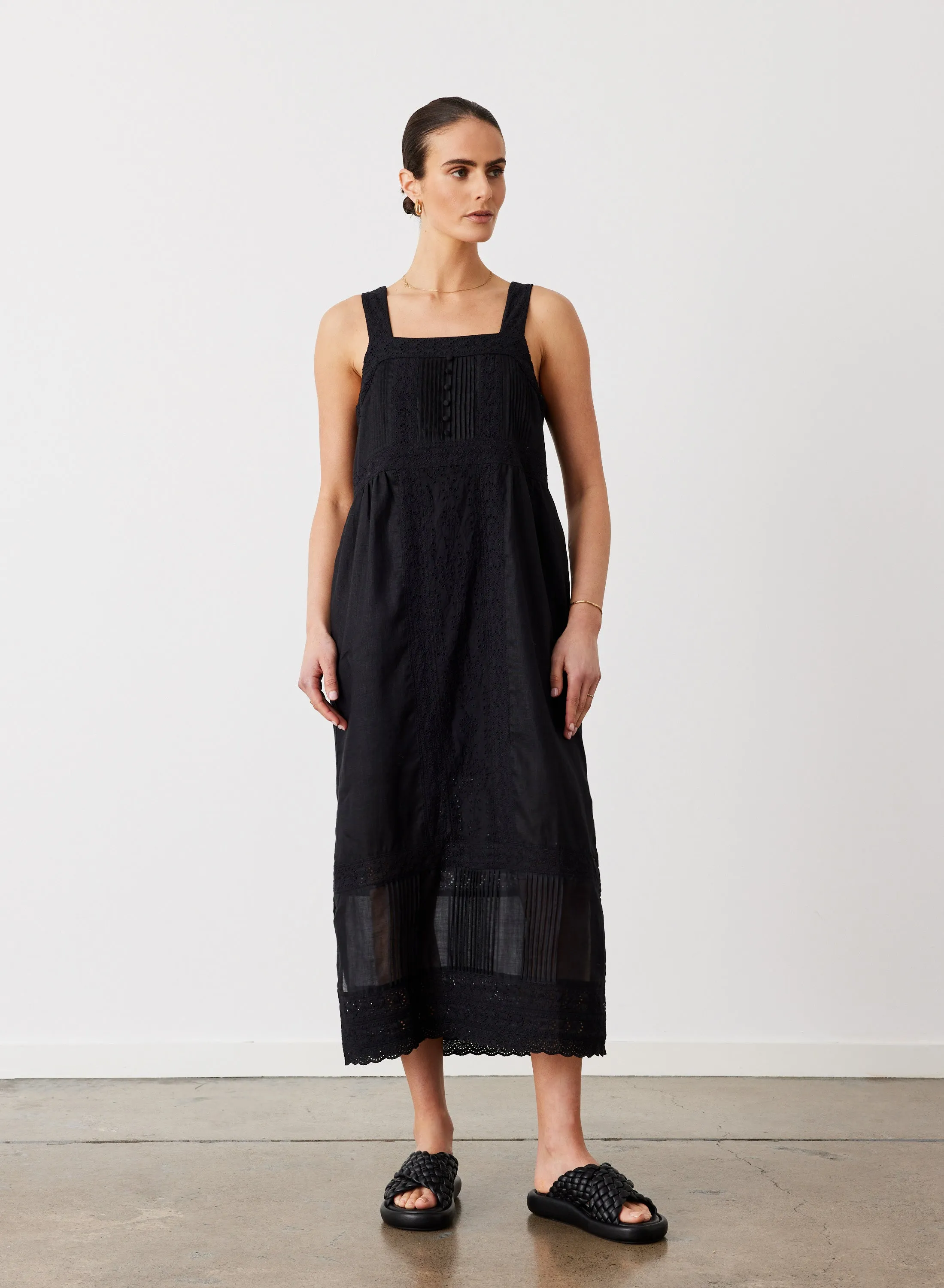 Gretal Linen Ramie Midi Dress