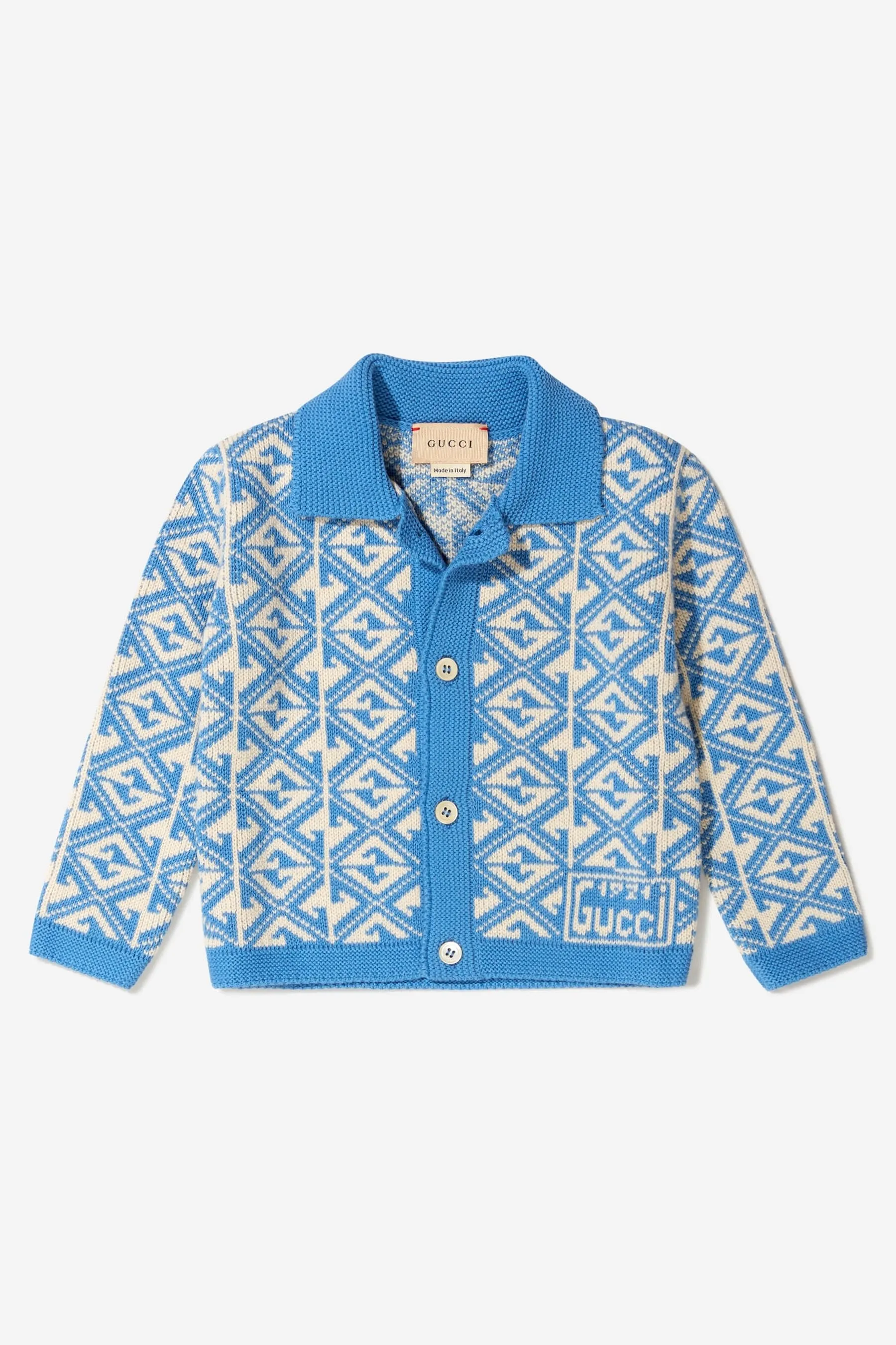 Gucci Baby Boys Cotton And Wool Cardigan