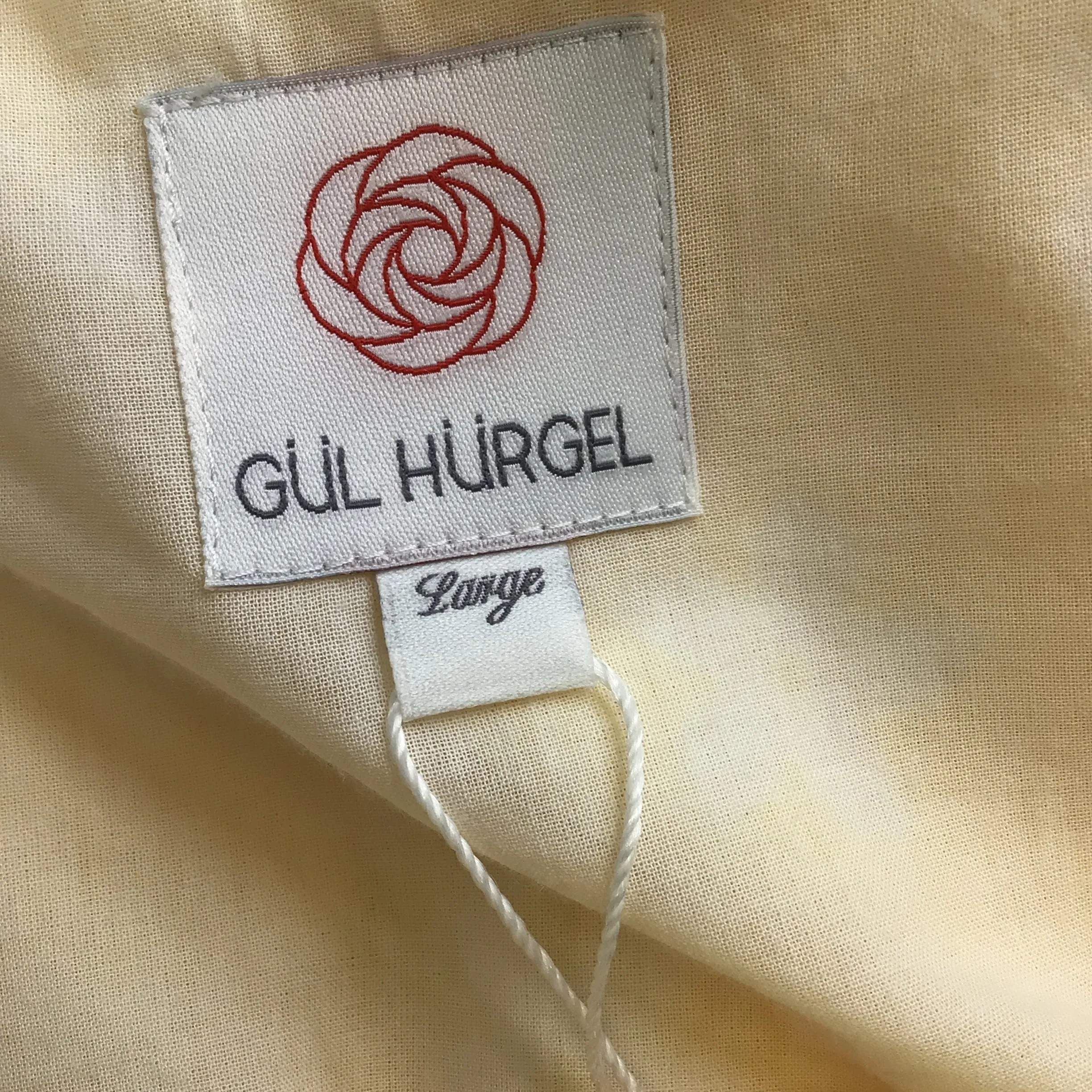 Gul Hurgel Yellow / White Floral Printed Belted Linen Midi Dress