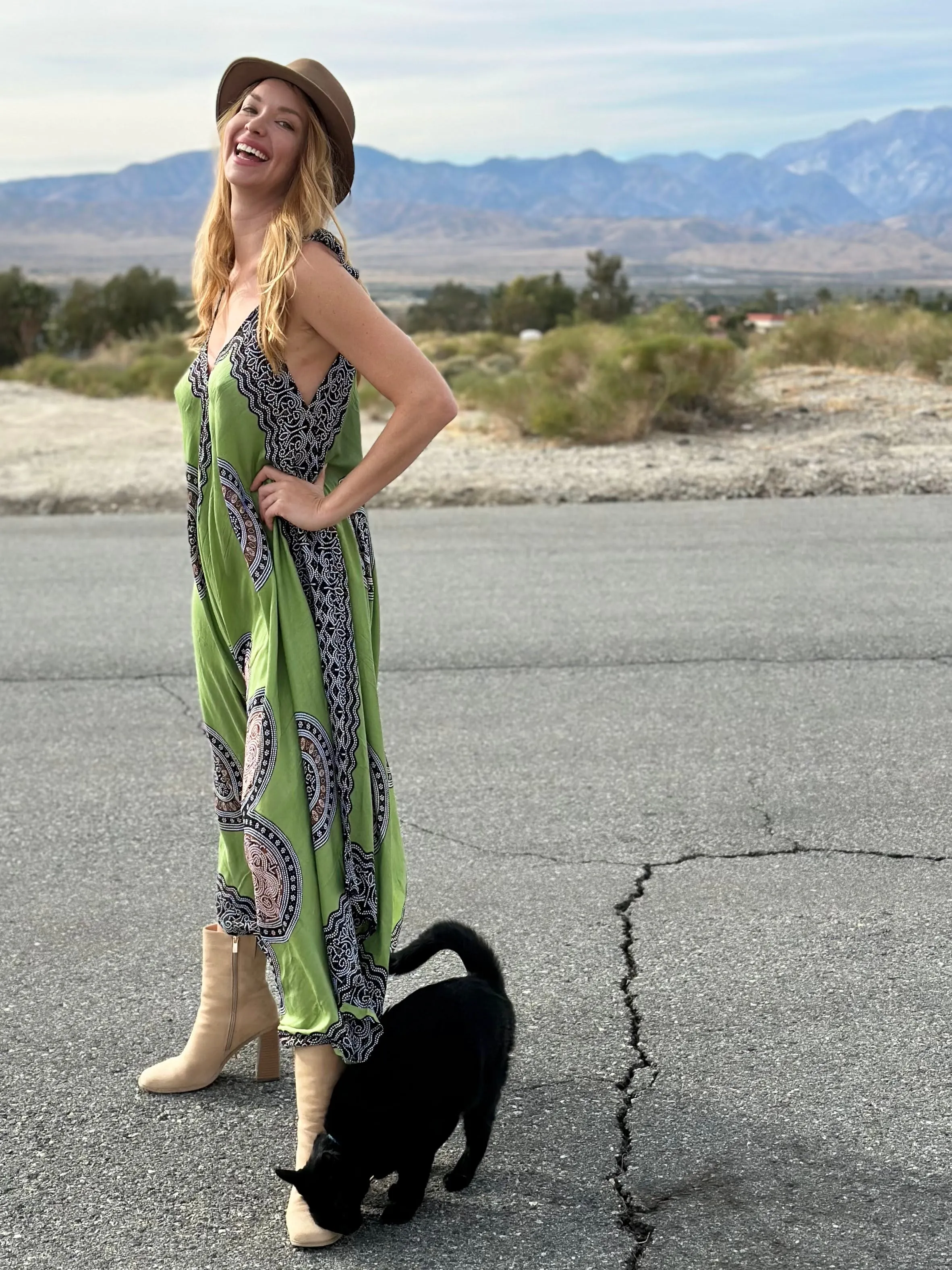 Gypsy Jumpsuit in Olive Bronze Mandala