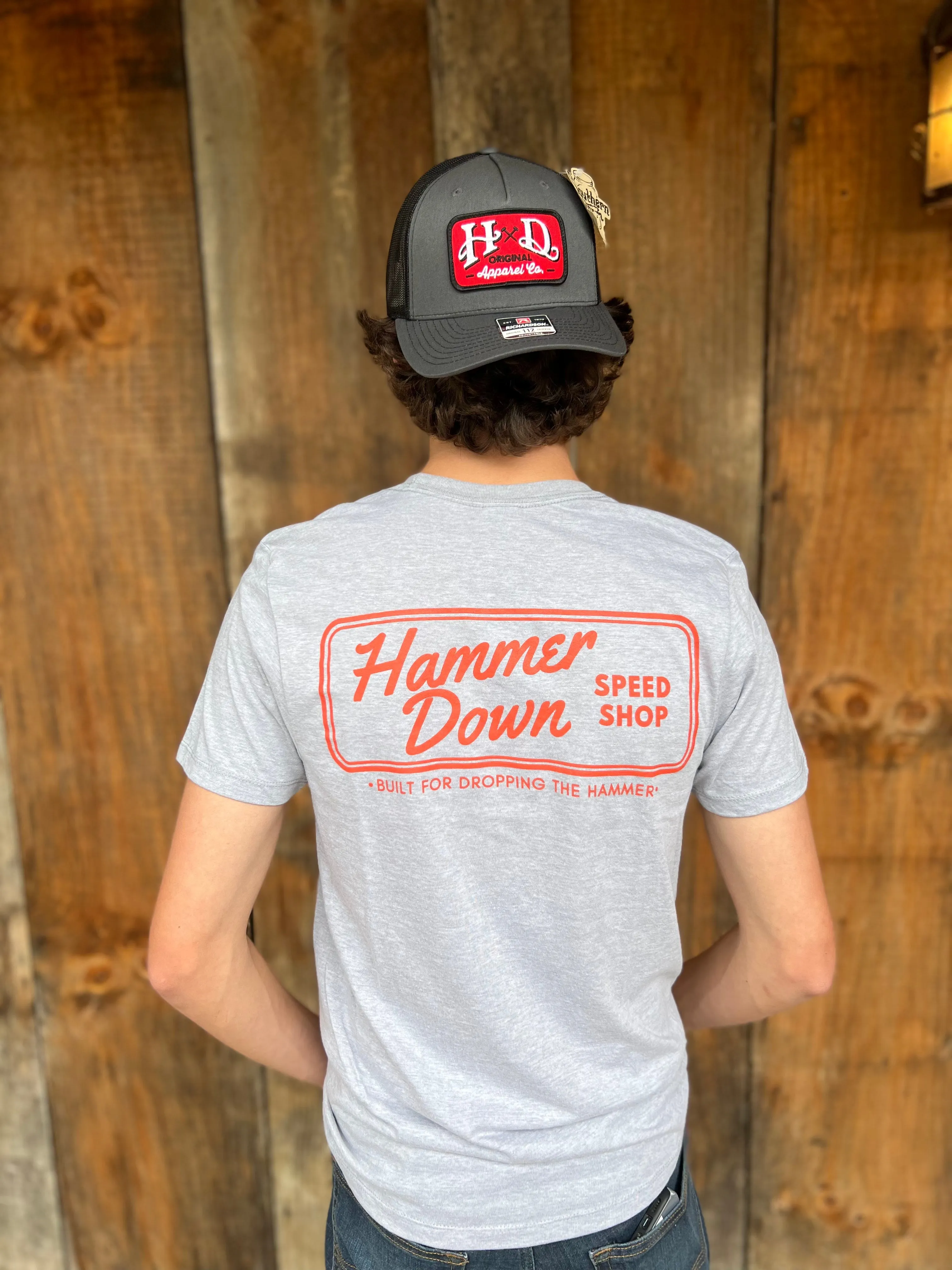 Hammer Down "Speed Shop" Short Sleeve T-shirt - Pewter