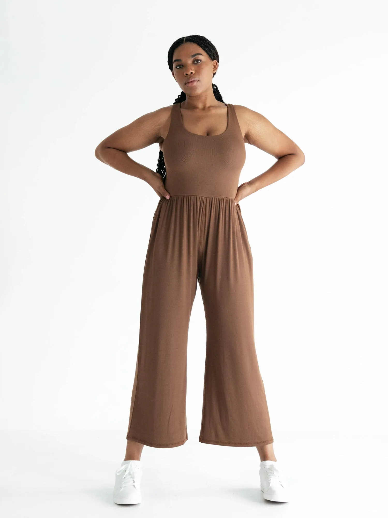 Hana Jumpsuit 2.0, Ribbed Toffee