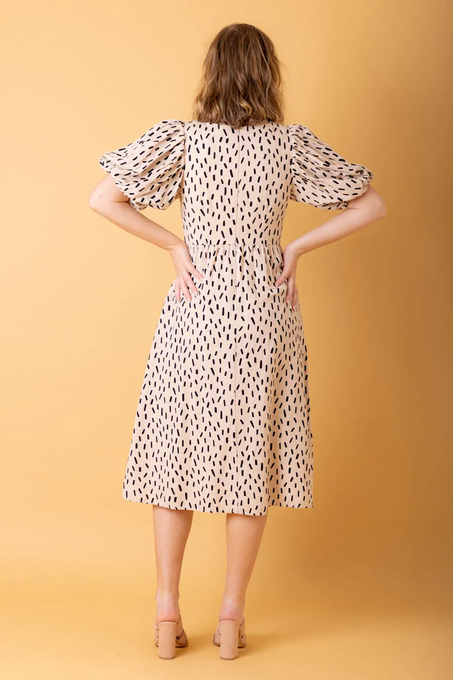 Hayley Dress - Sprinkle Beige