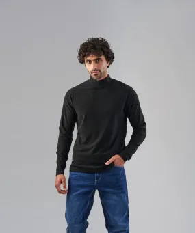 High Neck Long Sleeve Body  - BLACK