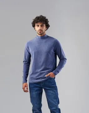 High Neck Long Sleeve Body  -  BLUE