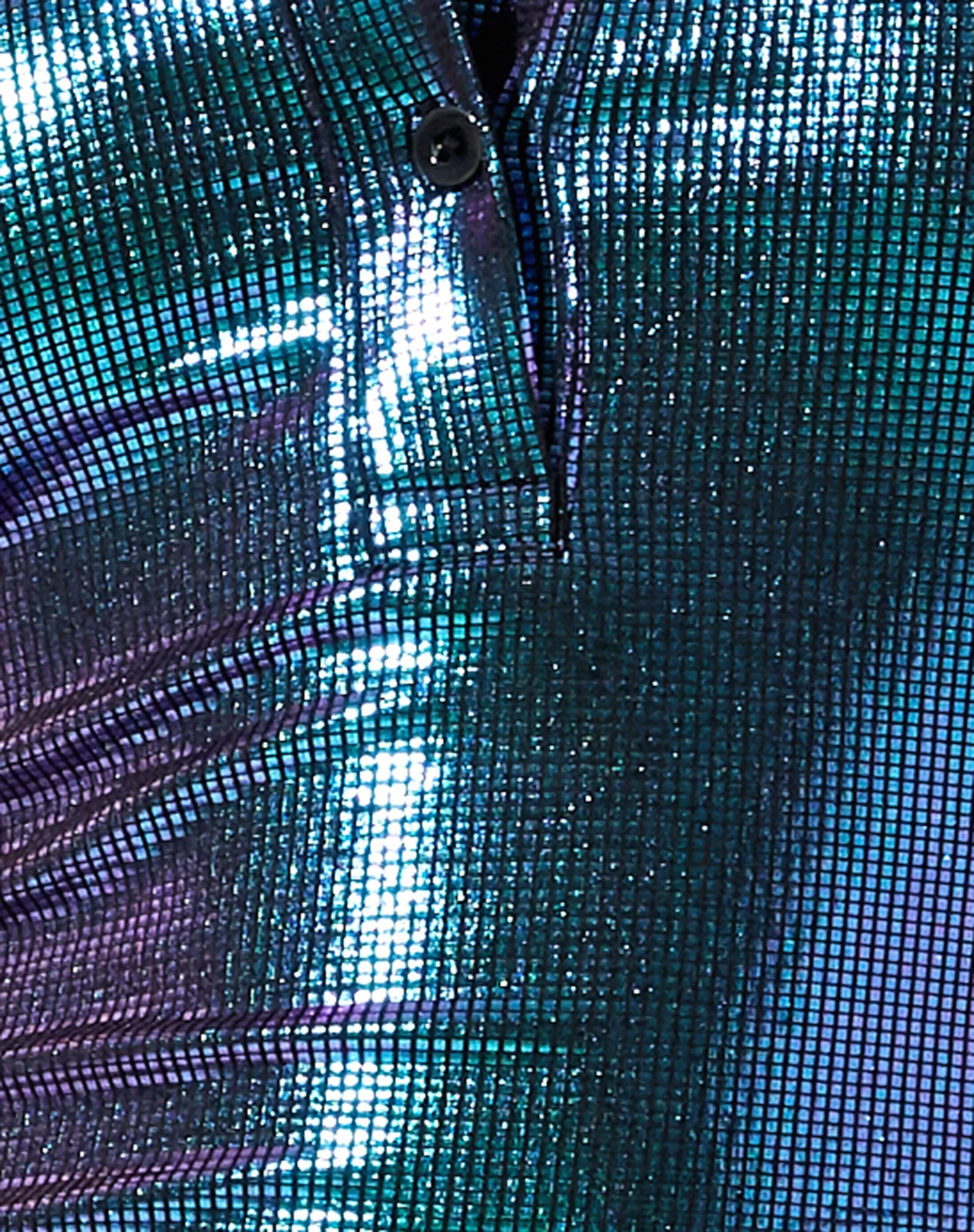 Jevi Mini Dress in Holographic Purple