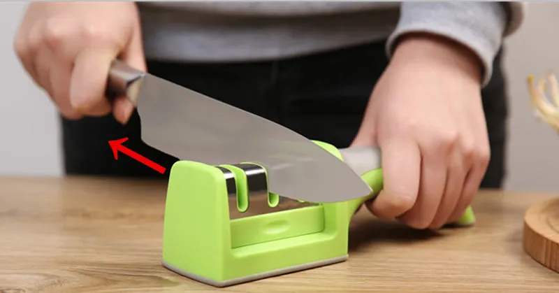 Knife Sharpener  Professional 3 Stages  Non-Slip Silicone Rubber