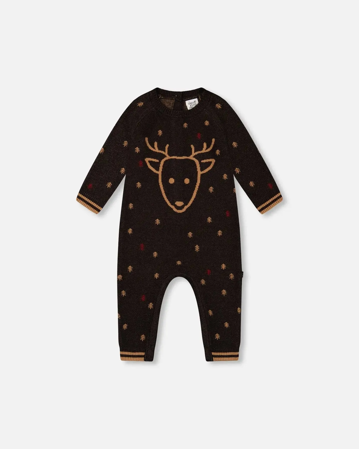 Knitted Jumpsuit With Intarsia Reindeer