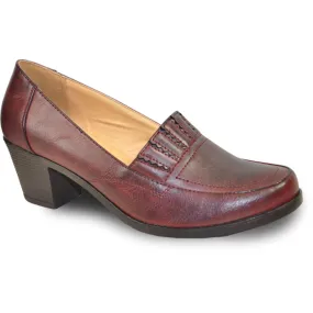 KOZI Women Dress Shoe OY5308 Heel Shoe Burgundy