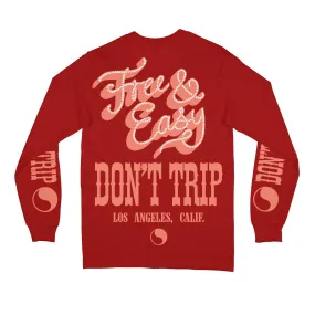 Lasso Long Sleeve Tee - Red