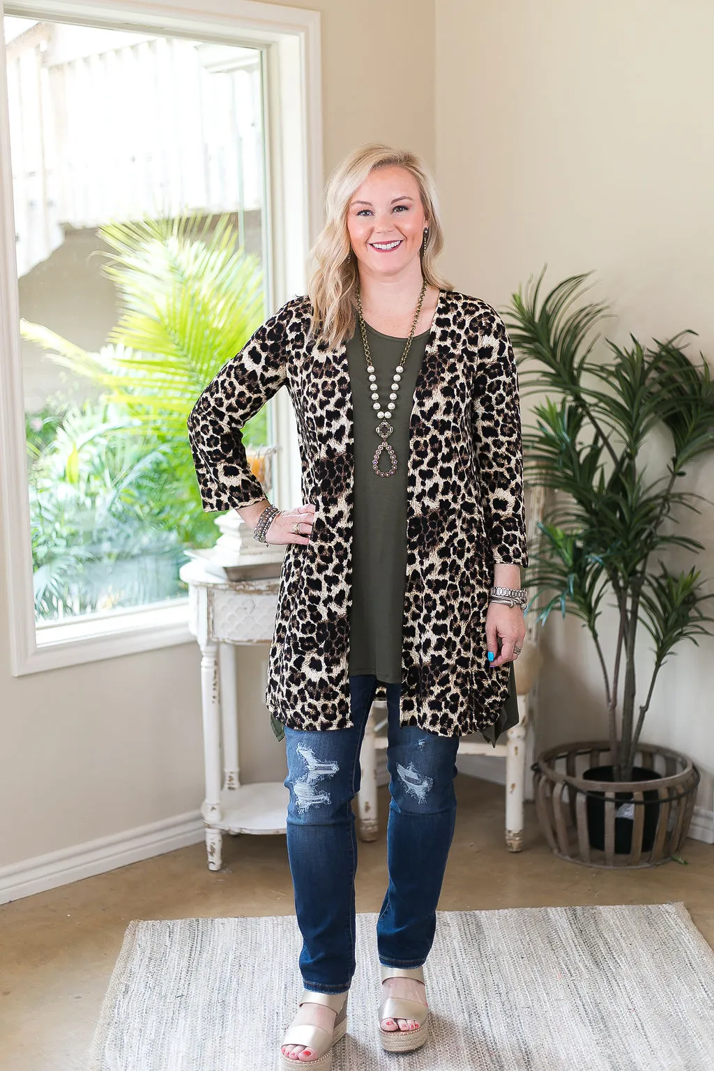 Last Chance Size Small | All Eyes On You Leopard Print Cardigan