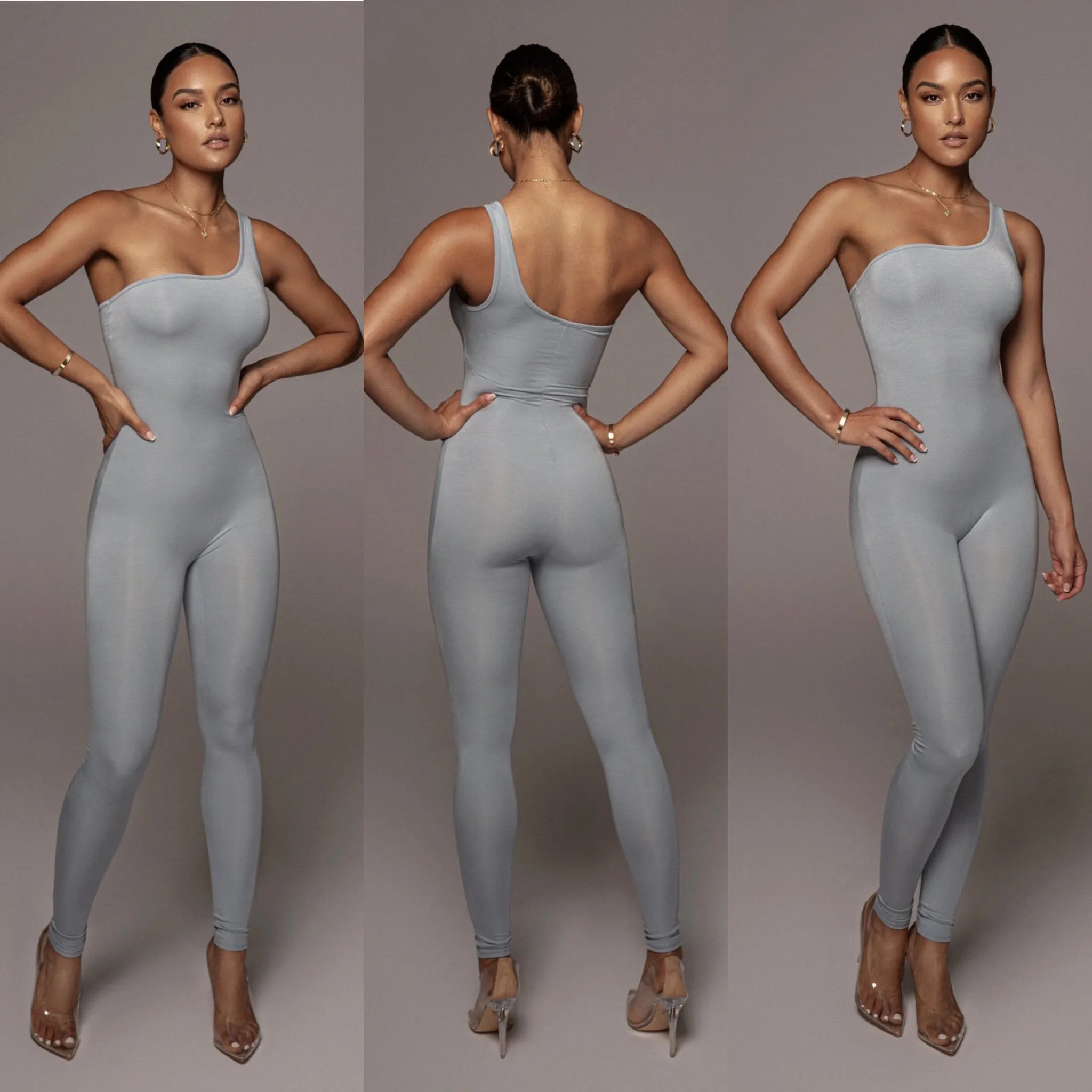 Laura One Shoulder Body glove Jumpsuit