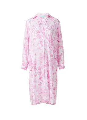 Layla Mid Length Shirtdress Exotica