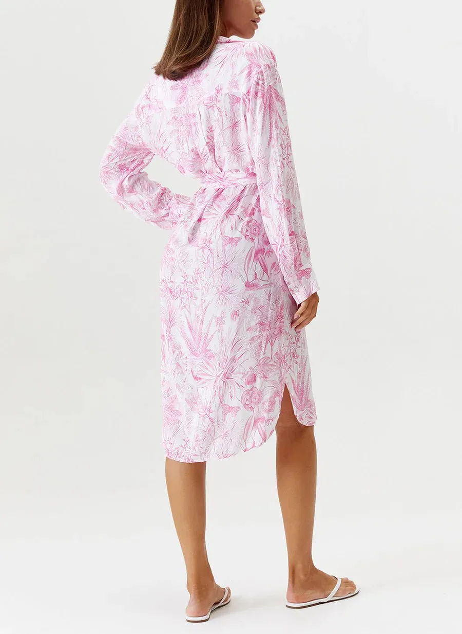 Layla Mid Length Shirtdress Exotica