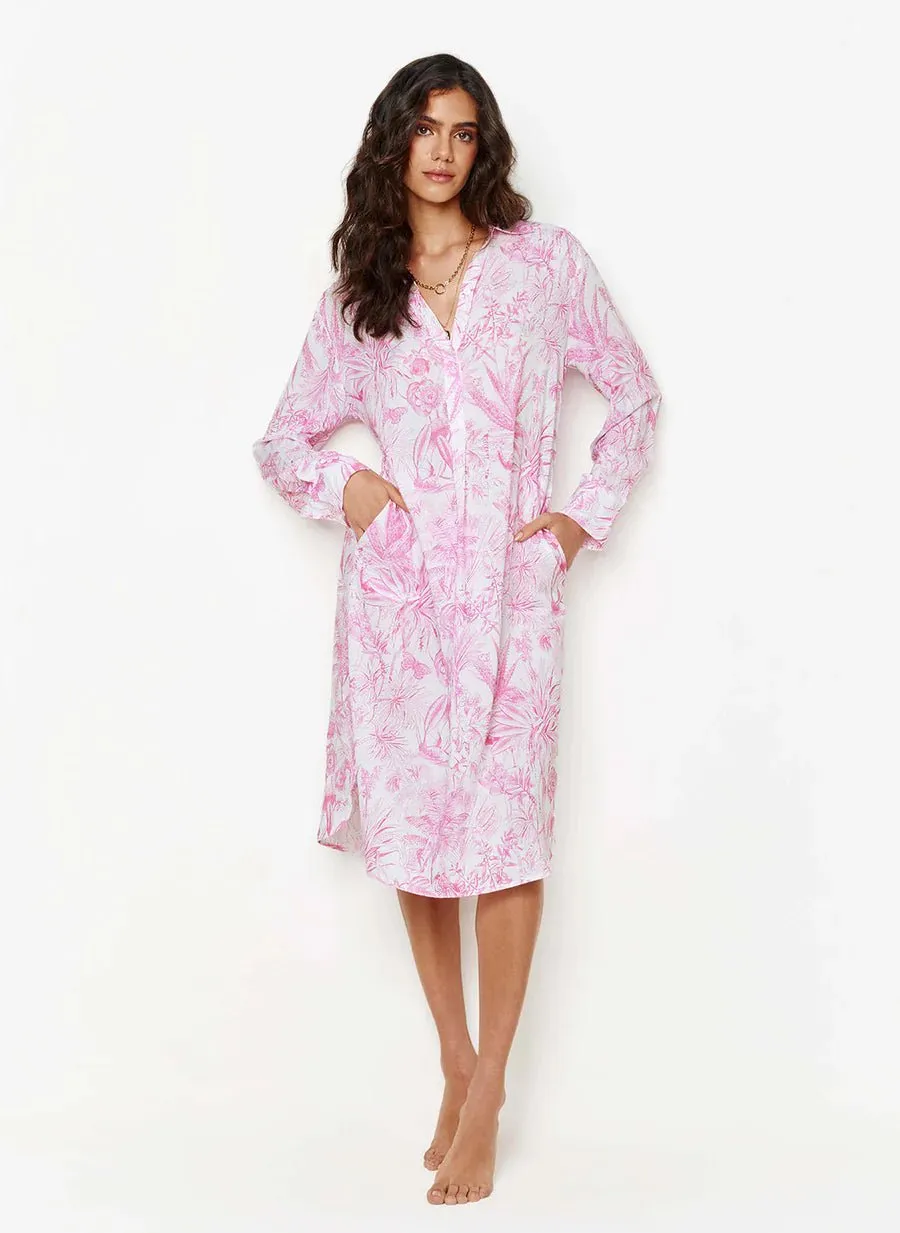 Layla Mid Length Shirtdress Exotica