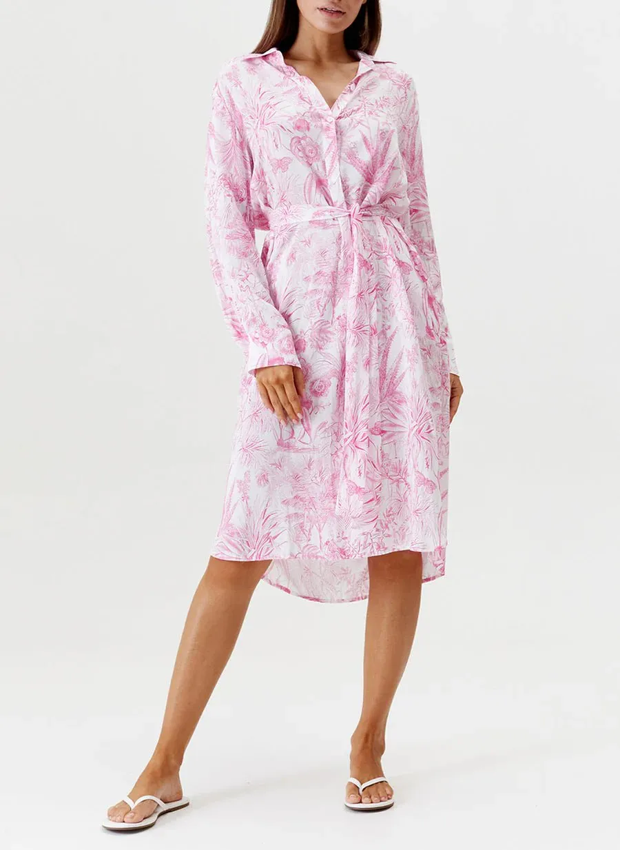 Layla Mid Length Shirtdress Exotica