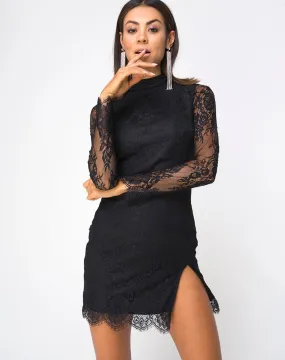 Lesora dress in Lace Black