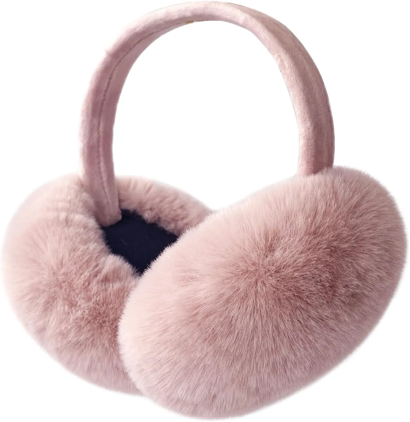 Light Khaki Faux Fur Winter Style Ear Muffs