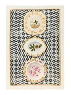 Limoges Nero Linen Tea Towel