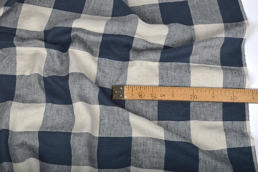 Linen Fabric CHECK  (Available in 6 colours)