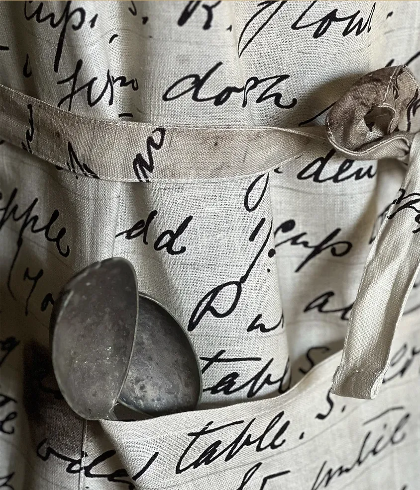 Linen printed aprons