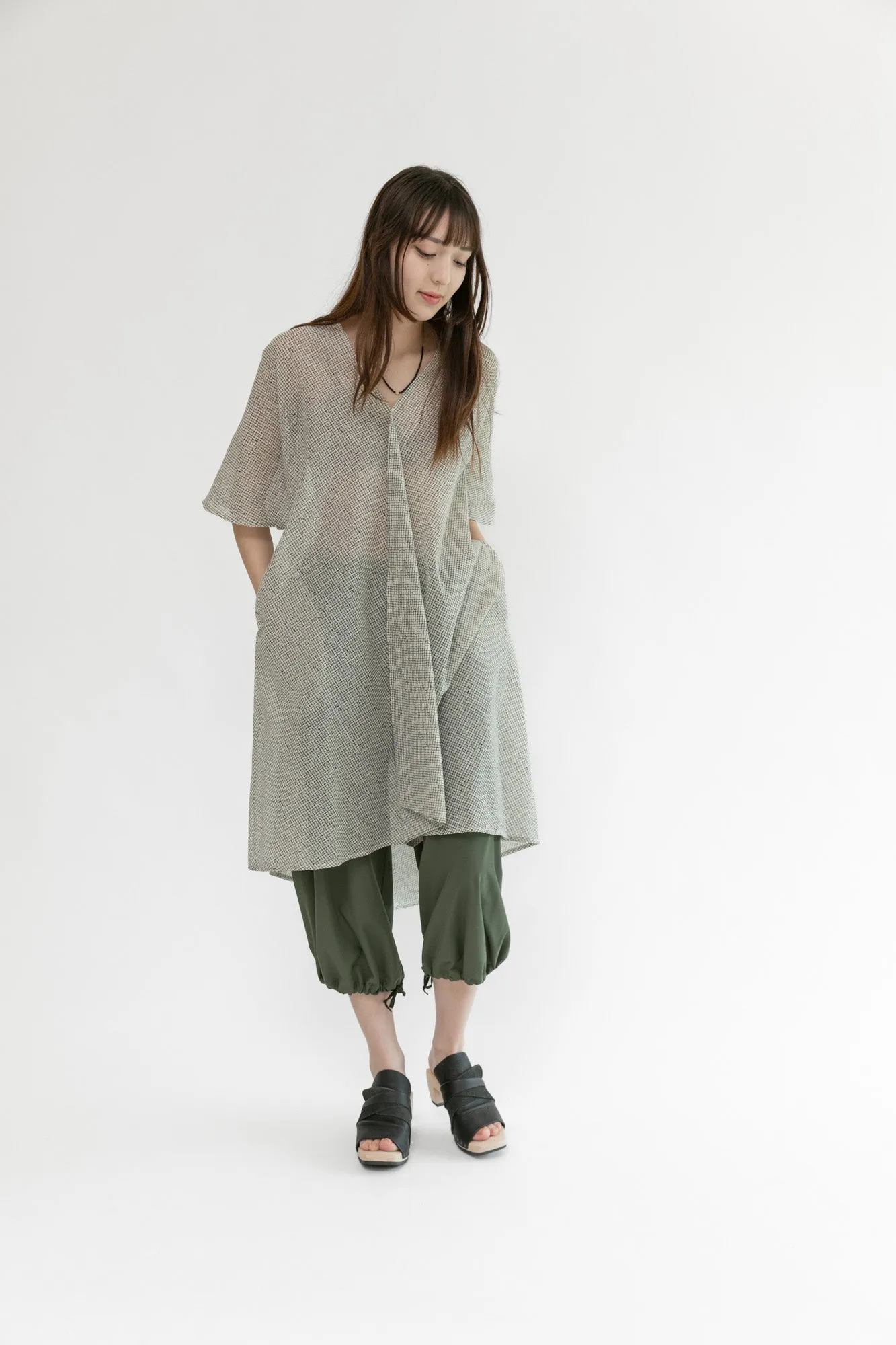 Linen Rorschach Dress | Grid Paper