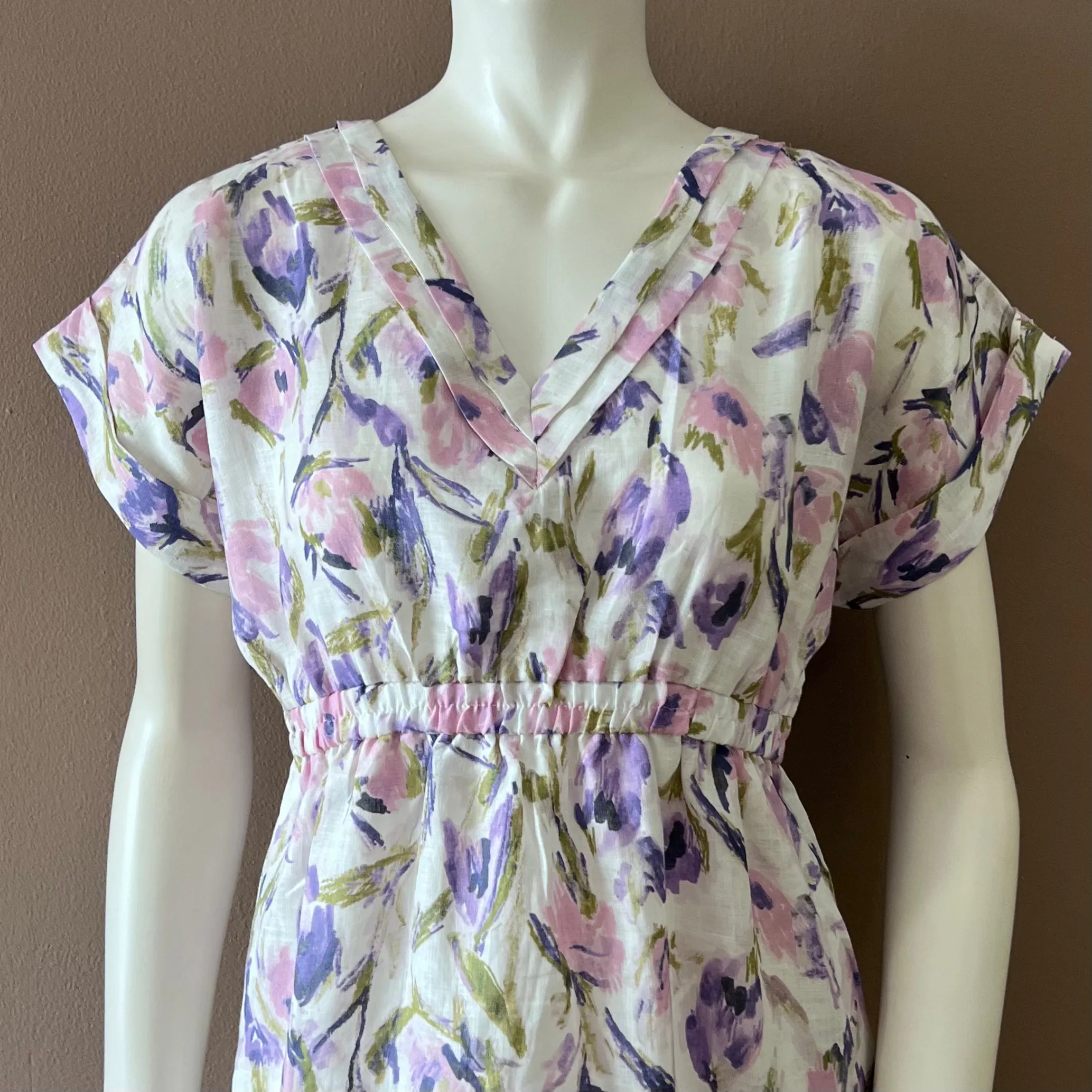 Linen Spring Empire Dress