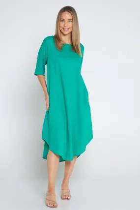 Liorra Linen Dress - Jade Green