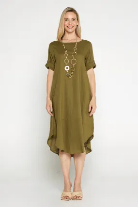 Liorra Linen Dress - Khaki