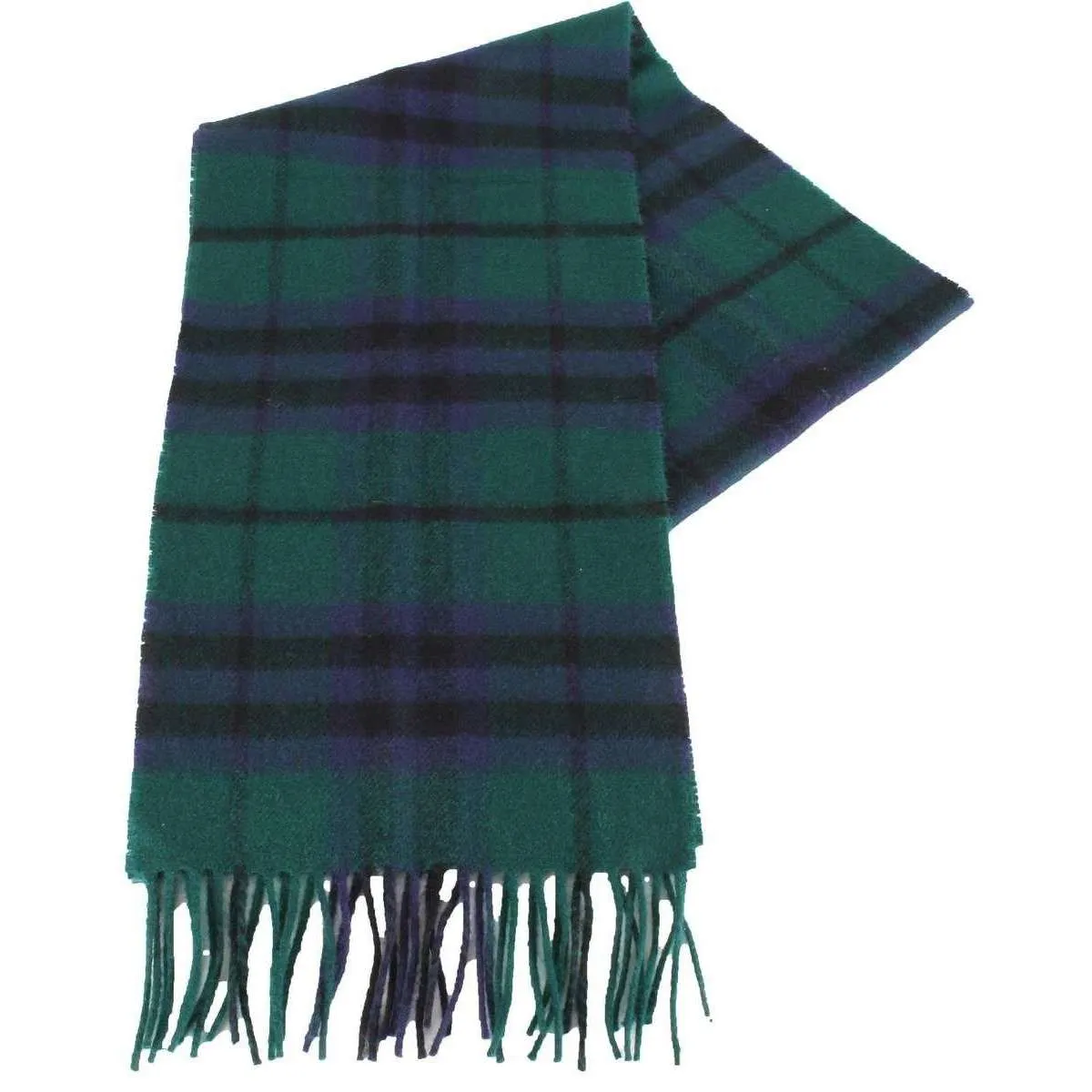 Locharron of Scotland Bowhill Marshall Modern Lambswool Scarf - Green/Navy