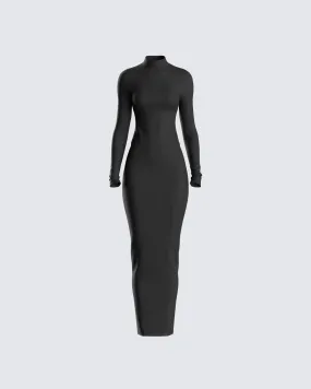 Lola Black Bodycon Maxi Dress