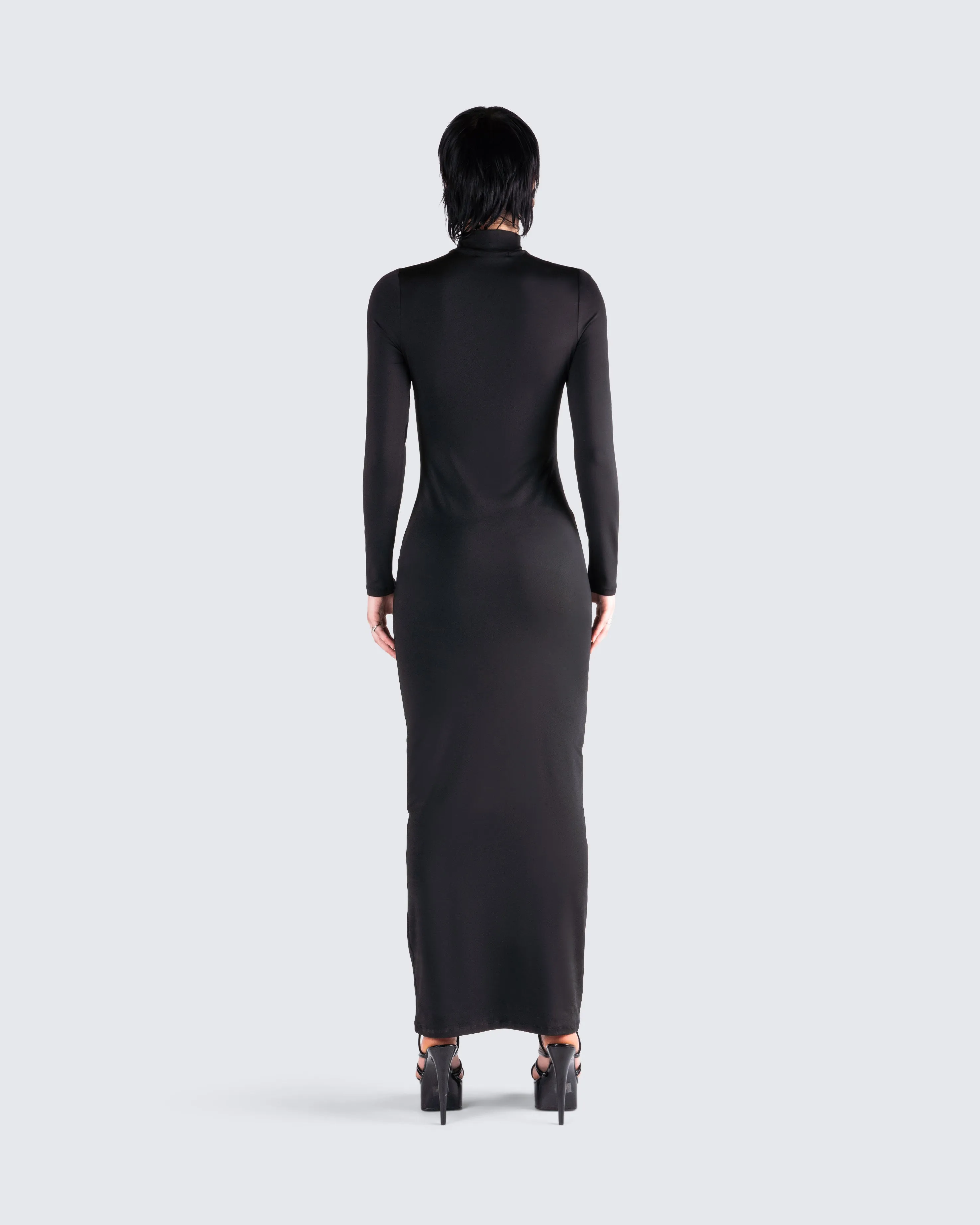 Lola Black Bodycon Maxi Dress