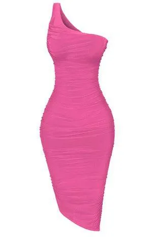 London Snatched Magenta Midi Dress