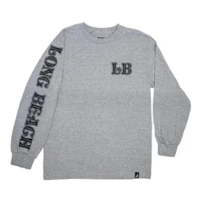 Long Beach Men's Heather Grey Long Sleeve T-Shirt