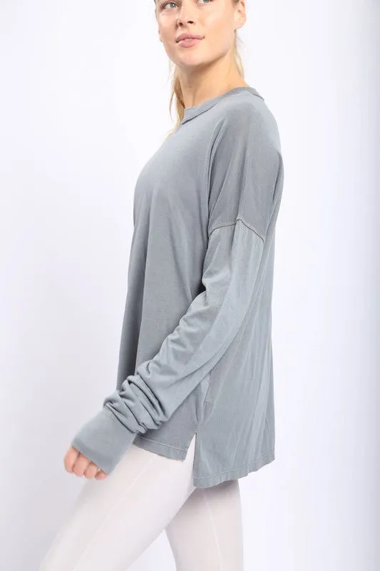 LONG SLEEVE T-SHIRT (SEA GREEN)