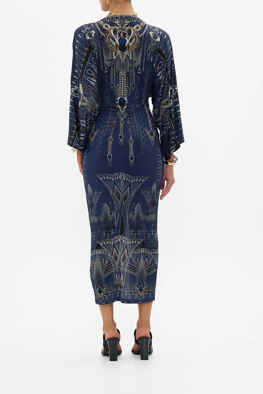 LONG SPLIT FRONT TWIST DRESS THE EGYPT EFFECT