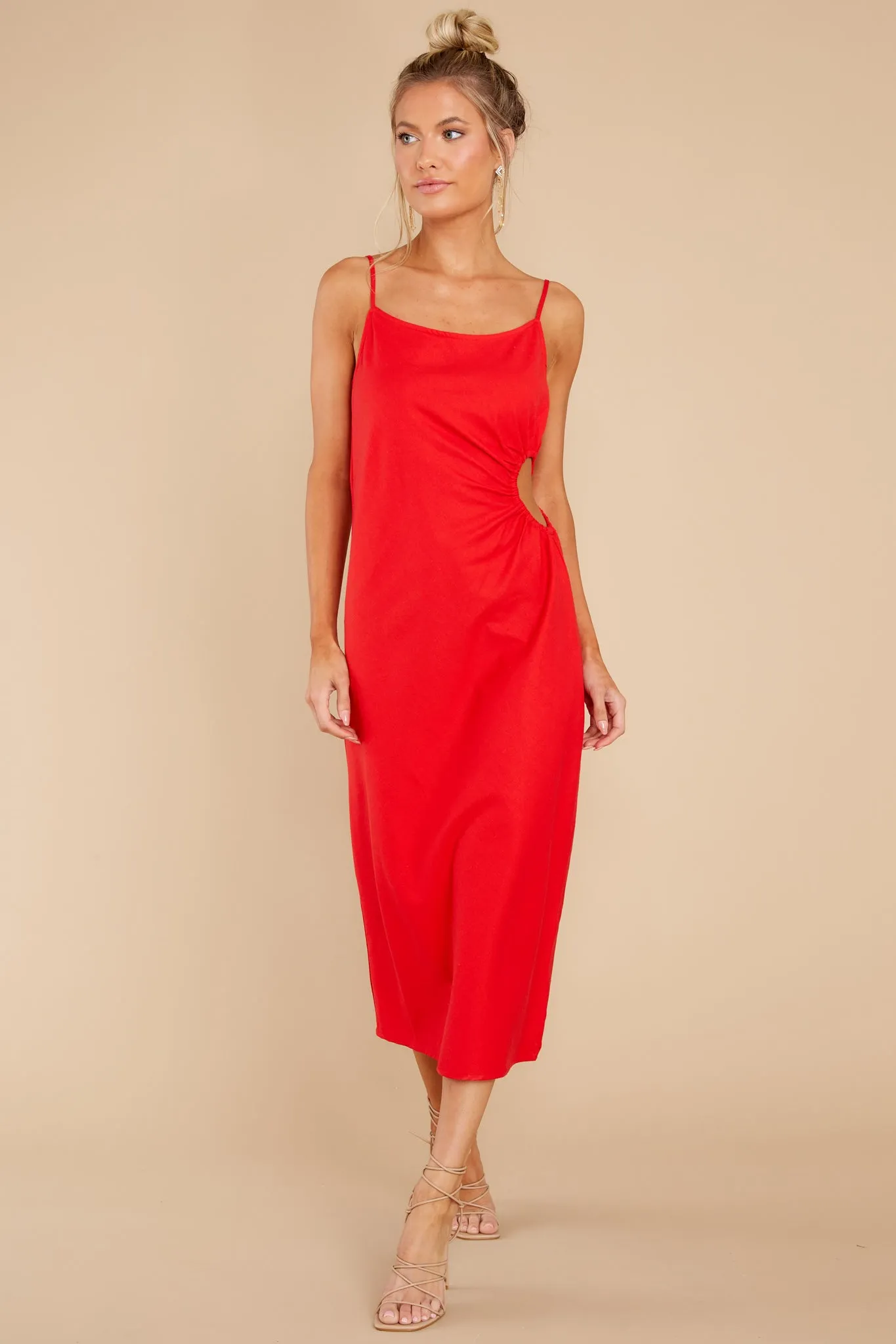 Made To Love Red Midi Dress