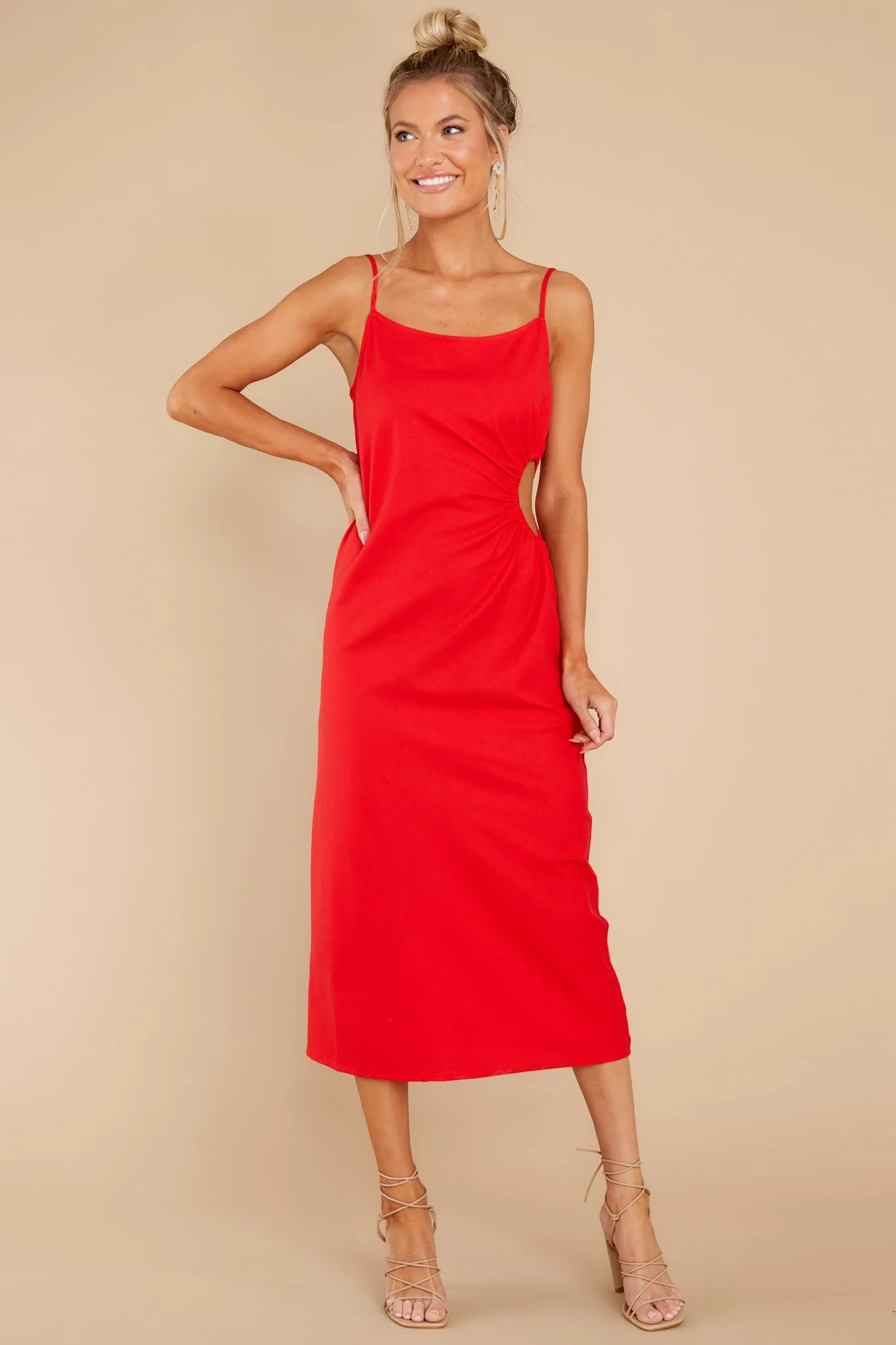 Made To Love Red Midi Dress