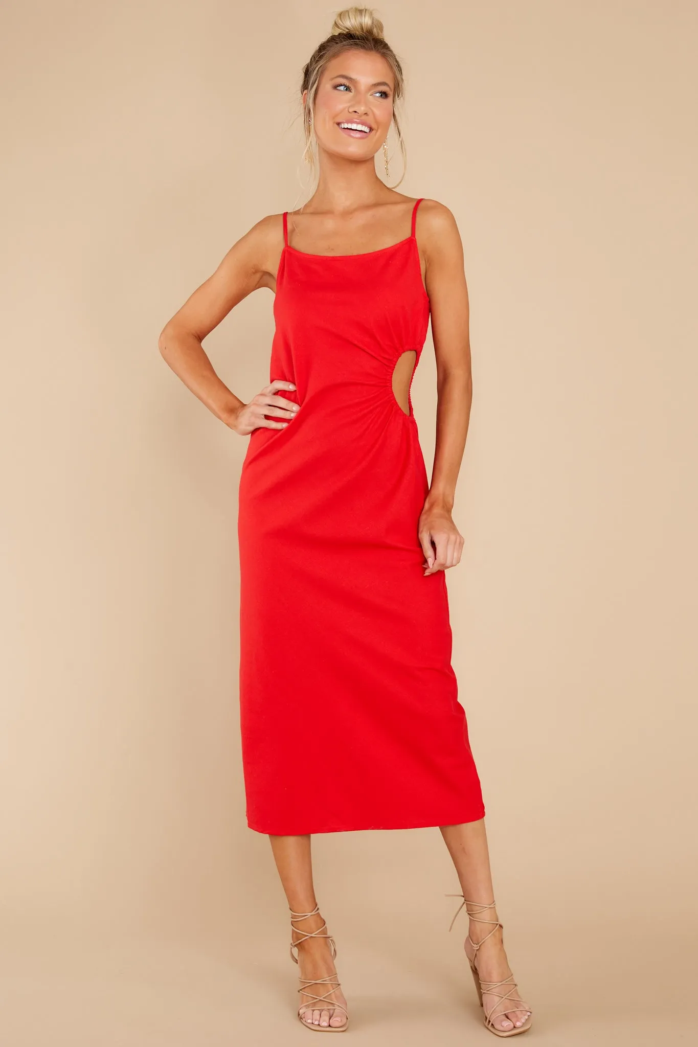 Made To Love Red Midi Dress