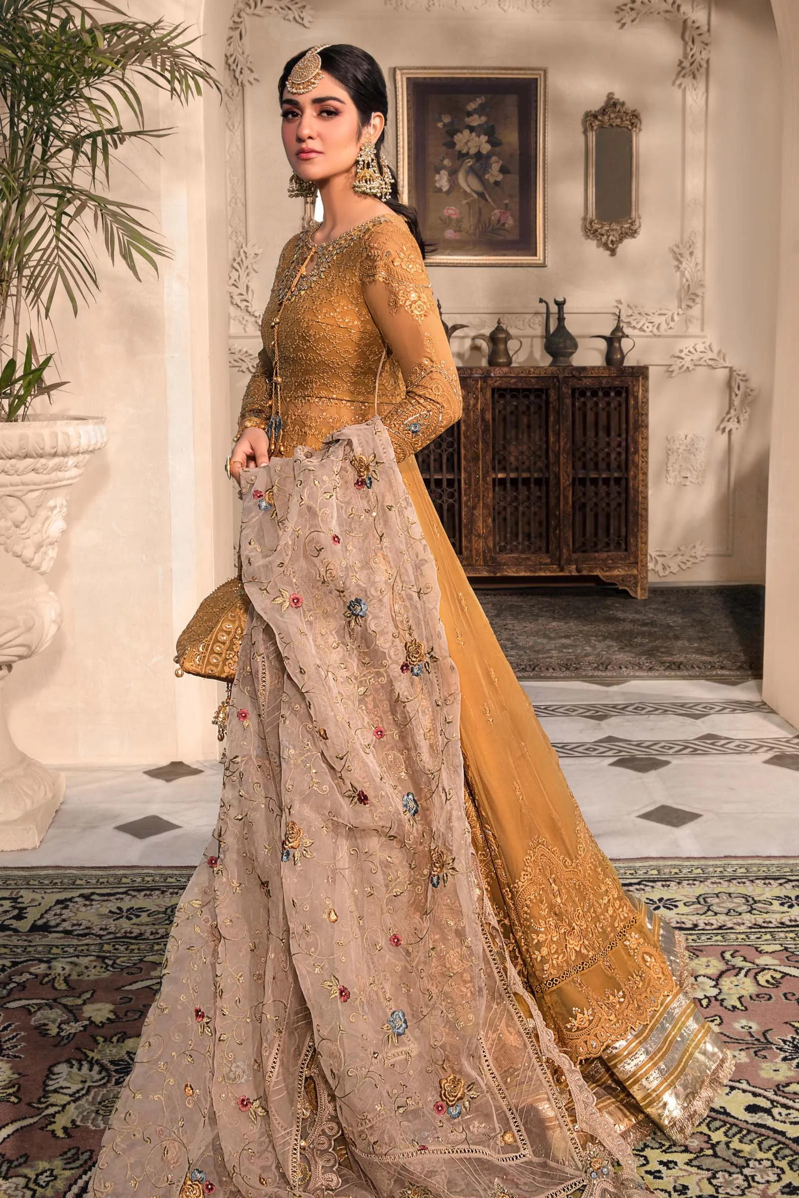 MARIA.B Mbroidered Heritage Collection 2023 – Mustard BD-2606