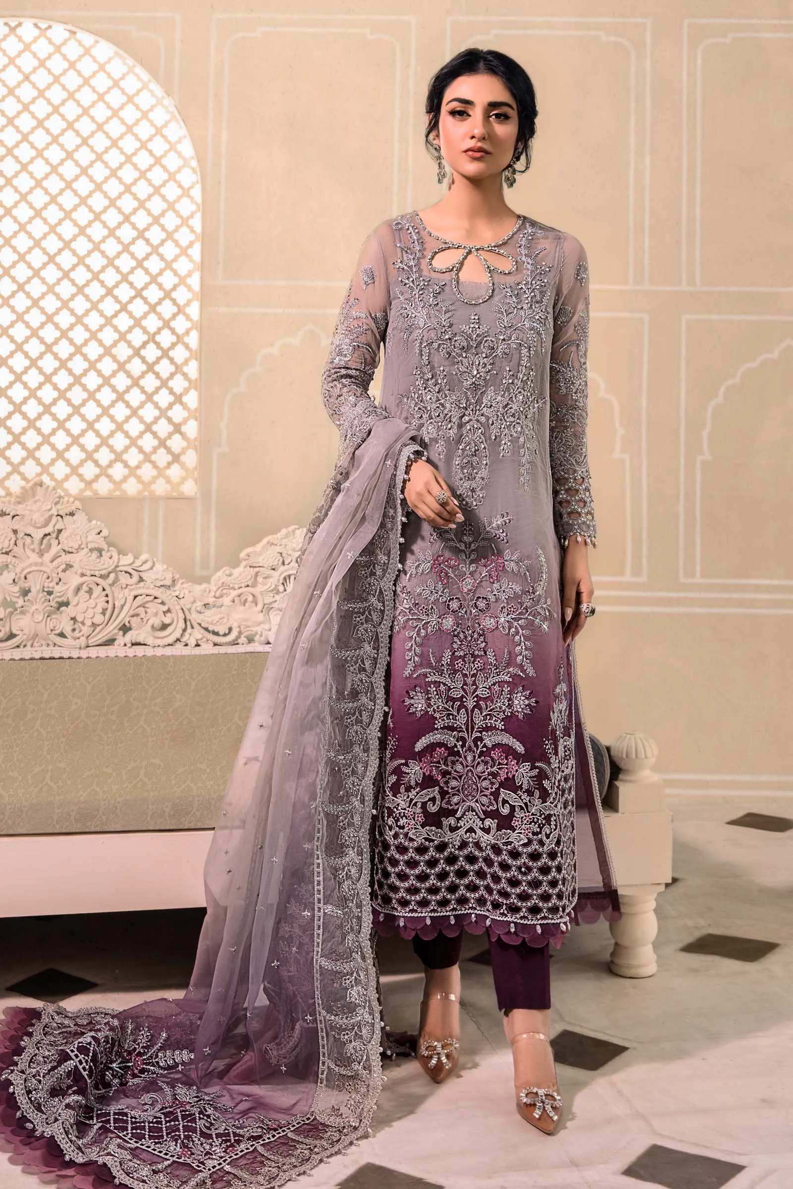 MARIA.B Mbroidered Heritage Collection 2023 – Plum BD-2605