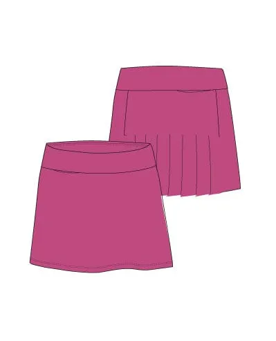 Marisa Pleated Skort - Pink Rose - 16 inch