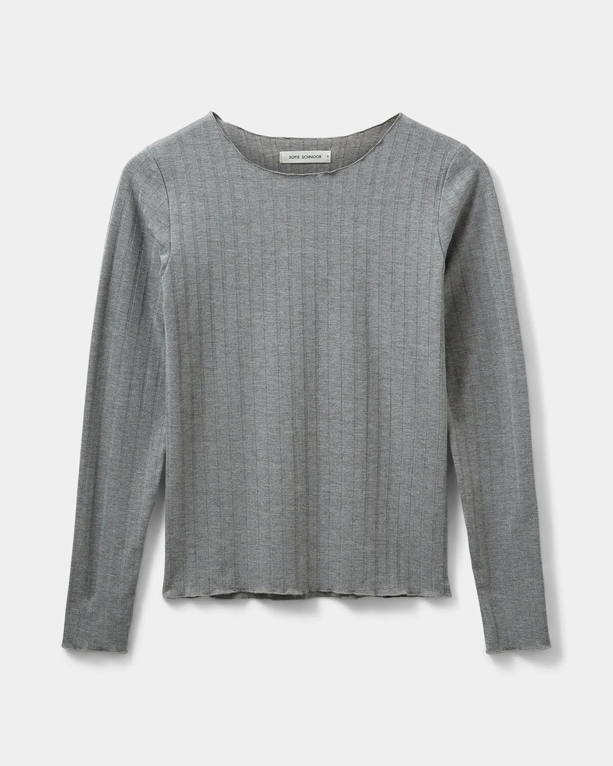 MATTIESW T-SHIRT LONG SLEEVE - Grey melange