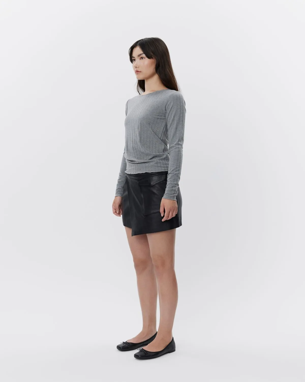 MATTIESW T-SHIRT LONG SLEEVE - Grey melange