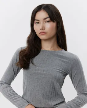 MATTIESW T-SHIRT LONG SLEEVE - Grey melange