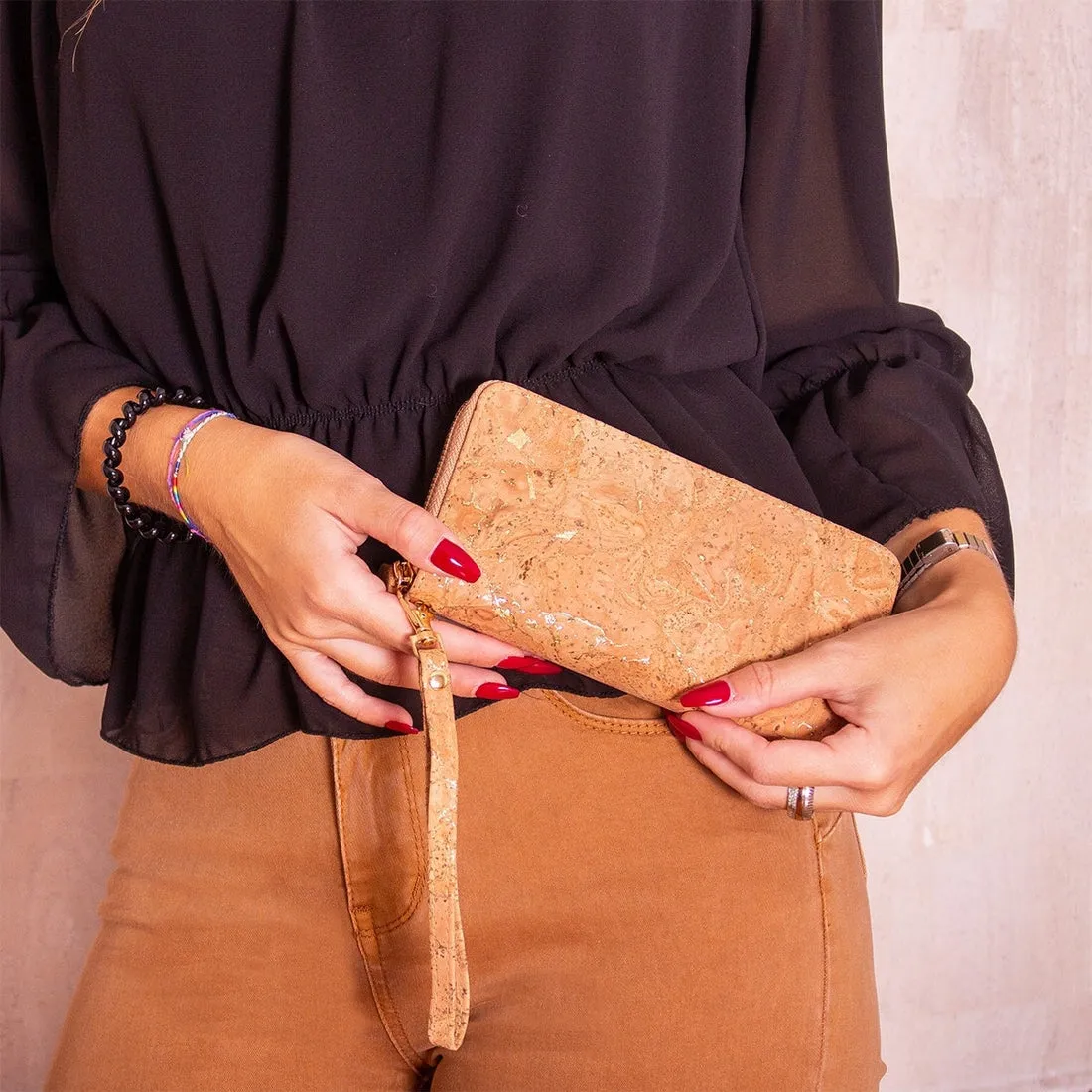 Meninas Bonitas Wallet: Cork Zip Around