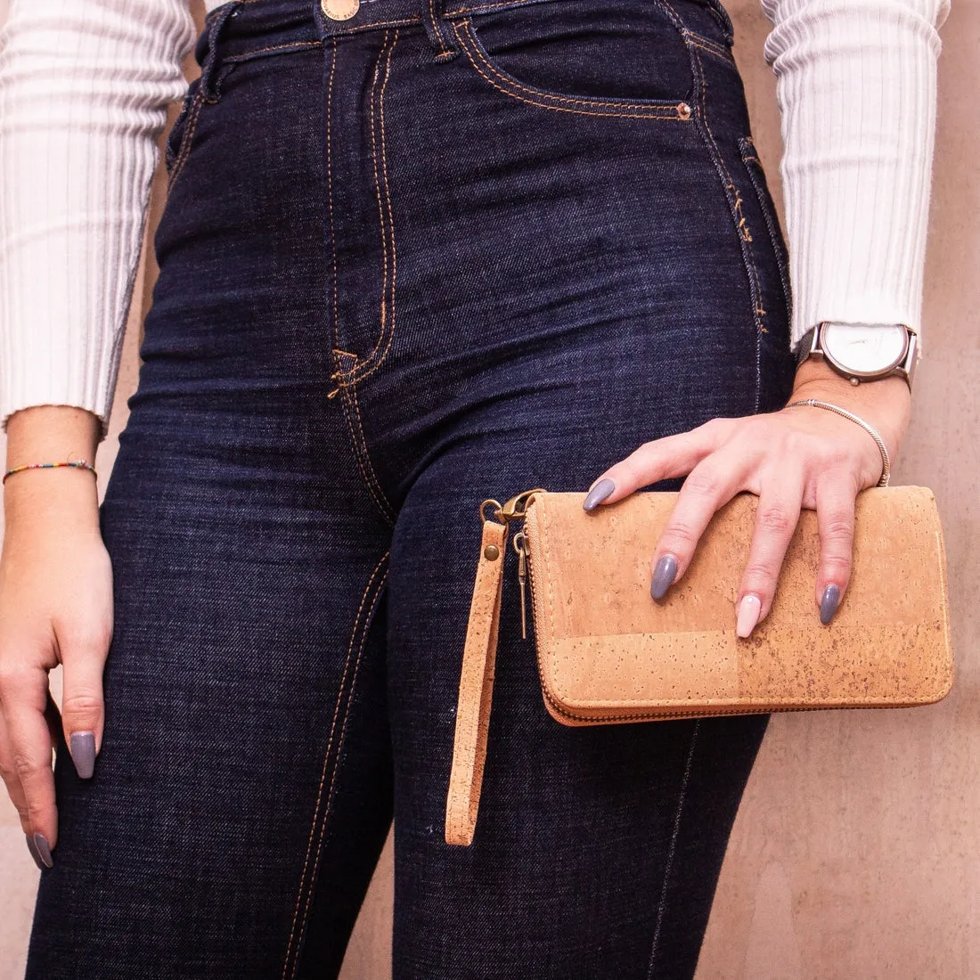 Meninas Bonitas Wallet: Cork Zip Around