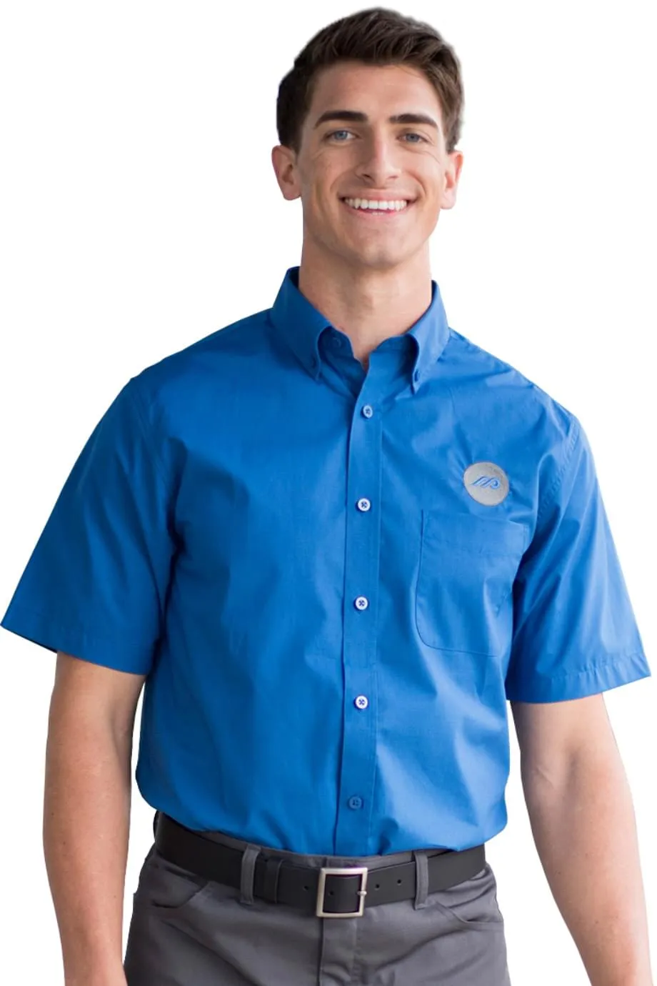 Men's Comfort Stretch Poplin - Royal Blue