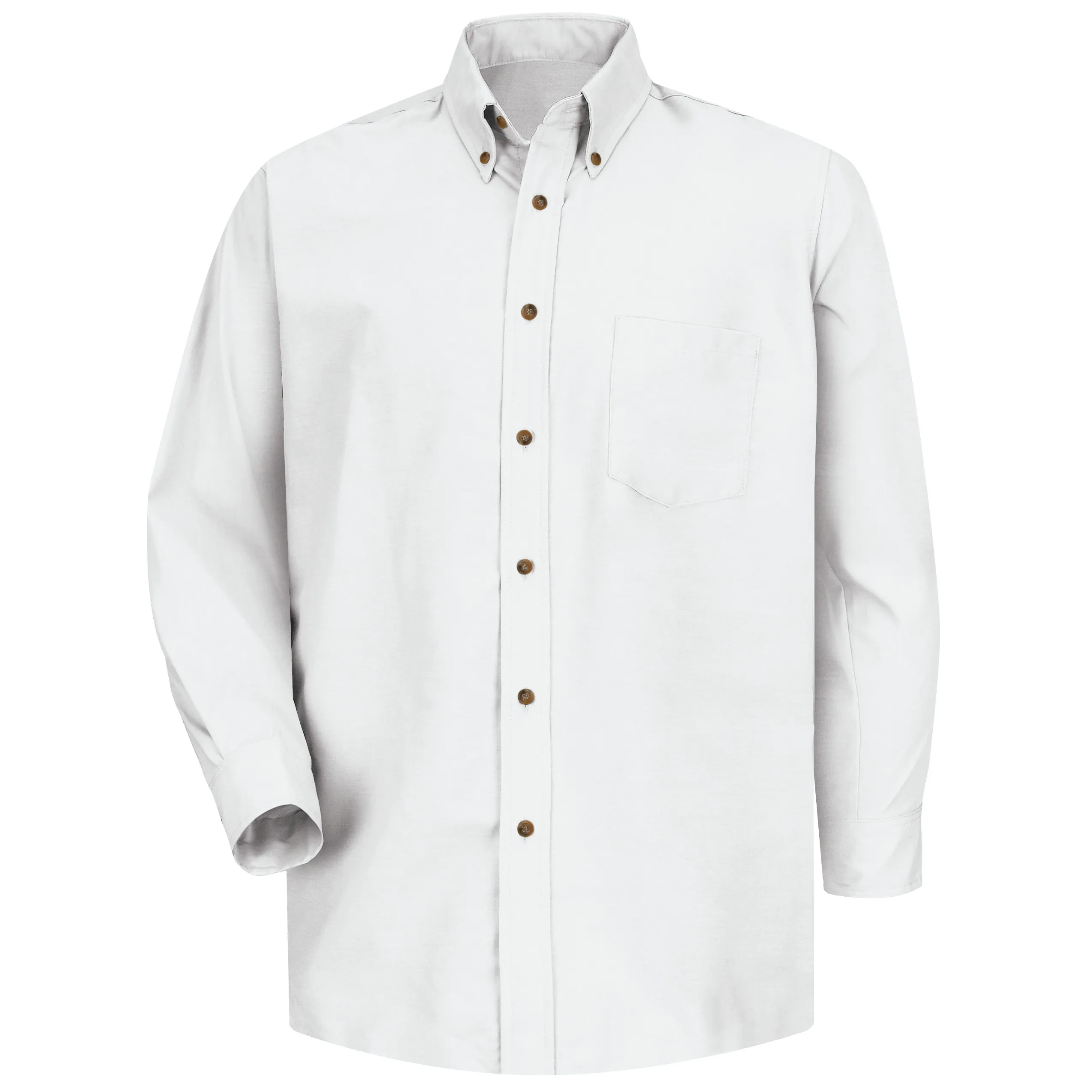 Men's Long Sleeve Poplin Dress Shirt SP90 - White